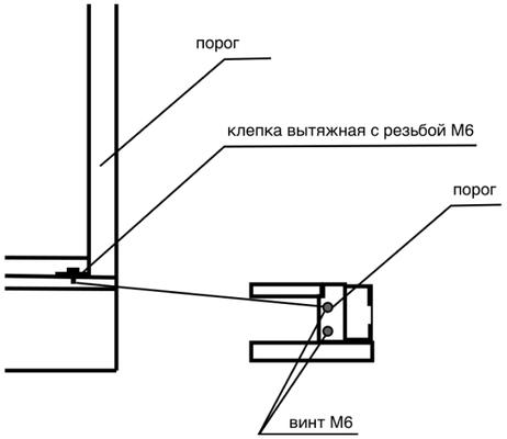 Порог съемный